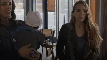 ATM Anthony Thomas Melillo Camouflage Sweater worn by Angelina Meyer (Holly Taylor) as seen in Manifest (S03E08)