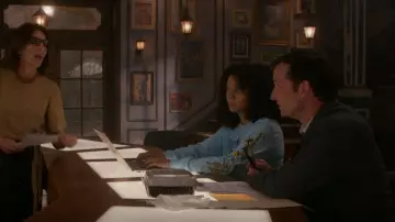 Dirty Coast See Ya In Da Quar­ter Long Sleeve worn by Breanna Casey (Aleyse Shannon) as seen in Leverage: Redemption (S02E02)