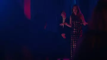 Nicole Miller Sequin Polka-Dot Halter Gown worn by Tess Van De Berg (Jamie Clayton) as seen in The L Word: Generation Q (S03E01)