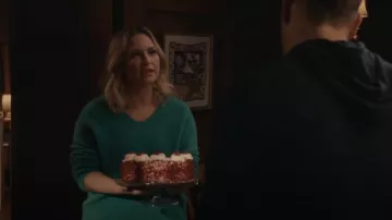 Maje Madison Mélange Knitted Sweater worn by Eddie Janko (Vanessa Ray) as seen in Blue Bloods (S13E06)