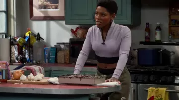 Nike Mid Rise Cargo Pants worn by Necie (Chelsea Harris) as seen in The Neighborhood (S05E08)