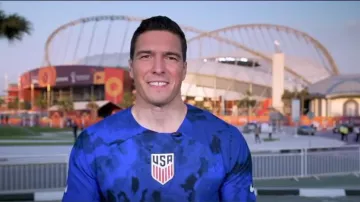 Nike U.S. 2022/23 Match Away Soccer Jersey worn by Will Reeves as seen in Good Morning America on November 21, 2022
