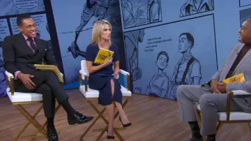 Shoshanna Atwell Rib-Knit Dress worn by Amy Robach as seen in Good Morning America on November 21, 2022