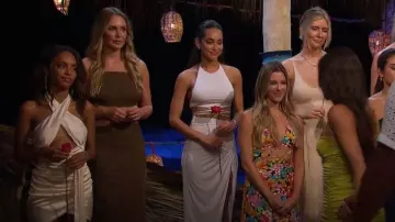 Michael Costello Leah Crop Top and Leah Maxi Skirt worn by Victoria Fuller as seen in Bachelor in Paradise (S08E15)