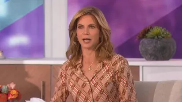 Gucci Wool Monogram Top worn by Natalie Morales as seen in The Talk on  November 21, 2022