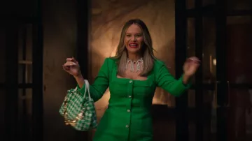 Zara Green Textured Weave Mini Tweed Dress usado por Roberta Artiñán (Luz Cipriota) como se ve en Elite (S06E01)