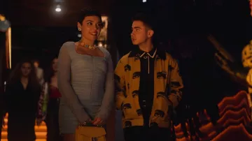 David Koma Mini robe en tulle froncé à col carré portée par Ari Blanco (Carla Díaz) vue dans Elite (S06E02)