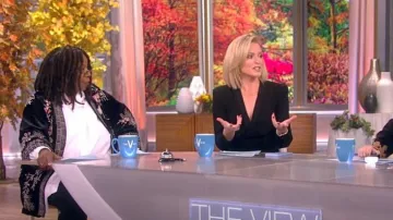 Johnny Was Valentina Velvet Open Front Top worn by Whoopi Goldberg as seen in The View on  November 22, 2022