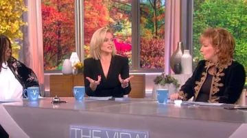 Nili Lotan Lea Embroidered Jacket worn by Joy Behar as seen in The View on November 22, 2022