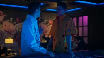 MSGM Heart Cut Tailored Shirt usada por Patrick Blanco (Manu Rios Fernandez) como se ve en Elite (S06E03)