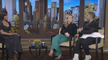 Gracia Puff Sleeve Sweater worn by Déjà Vu as seen in LIVE with Kelly and Ryan on November 23, 2022