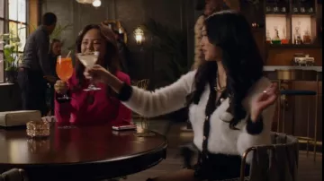 L'Agence Kai Cardigan worn by Althea Shen (Shannon Dang) as seen in Kung Fu (S03E06)