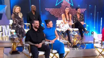 Robe Juliette de la Réforme portée par Gabby Windey vue dans Good Morning America le 22 novembre 2022