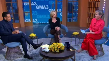 Greylin Paz Vegan Leather Pant worn by Amy Robach as seen in Good Morning America on November 22, 2022