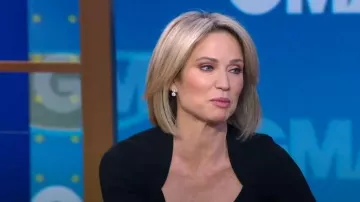 Nadri Frolic Cubic Zirconia Oval Drop Earrings worn by Amy Robach as seen in Good Morning America on November 22, 2022