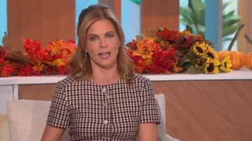 Maje Short Dress worn by Natalie Morales as seen in The Talk on  November 23, 2022