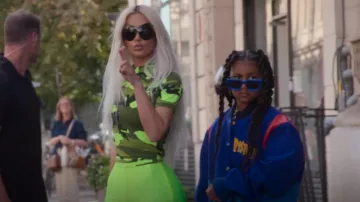 Balenciaga Mask Butterfly Sunglasses worn by Kim Kardashian as seen in The Kardashians (S02E10)