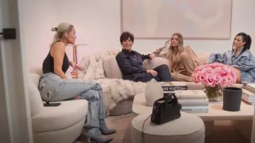 Balenciaga Blue Ripped Jeans worn by Kim Kardashian as seen in The Kardashians (S02E10)