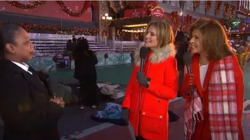 Bcbgmaxazria Notch Collar Single Breasted Riding Coat worn by Hoda Kotb as seen in Today on November 24, 2022