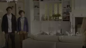 Santa Cruz White T-Shirt worn by Charlie Harding (Sam McCarthy) as seen in Dead to Me (S03E09)
