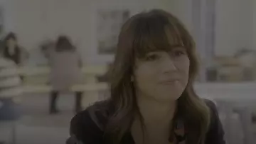Peggy Li Half Herkimer Threader Earrings worn by Judy Hale (Linda Cardellini) as seen in Dead to Me (S03E09)
