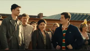 Maje Mimosally Sweater worn by Heidi (Sarah Hyland) as seen in Pitch Perfect: Bumper in Berlin (S01E01)