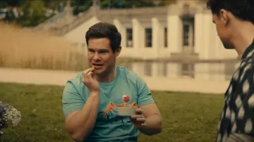 Sodatees Men's T-Shirt Graphic Design Tee worn by Bumper Allen (Adam DeVine) as seen in Pitch Perfect: Bumper in Berlin (S01E05)