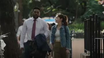 L’Agence Janelle Denim Veste portée par Dr. Lauren Bloom (Janet Montgomery) vue à New Amsterdam (S05E01)