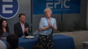 Sea Alessia Tiered Flo­ral Mi­di-Skirt worn by Marni (Stephnie Weir) as seen in The Mighty Ducks: Game Changers (S02E04)