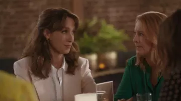 Gucci Double Breasted Wool Mohair Blazer Jacket worn by Bette Porter (Jennifer Beals) as seen in The L Word: Generation Q (S03E02)