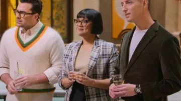 Monse Plaid Blaz­er worn by Sohla El-Waylly as seen in The Big Brunch (S01E05)