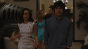 My Beachy Side Emily In Paris Marin Minivestido usado por Harper Spiller (Aubrey Plaza) como se ve en The White Lotus (S02E05)