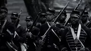 Casquette de képi de la guerre de Sécession portée par Peter (Will Smith) comme on le voit dans le film Emancipation