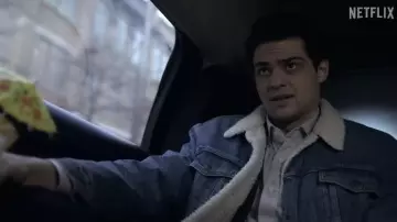 Denim Trucker Sherpa Jacket worn by Owen Hendricks (Noah Centineo) as seen in The Recruit Wardrobe (Season 1)