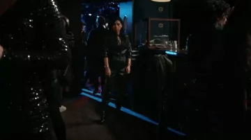 Alice + Olivia Levi Vegan Leather Jumpsuit worn by Melody 'Mel' Bayani (Liza Lapira) as seen in The Equalizer (S03E07)