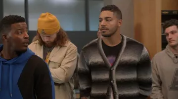 ATM Anthony Thomas Melillo Gradient Stripe Cardigan porté par Jordan Baker (Michael Evans Behling) vu dans All American (S05E07)