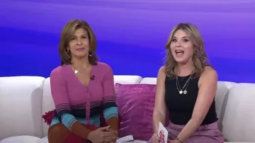 Staud Shoko Sweater in Mosaic Stripe worn by Hoda Kotb as seen in Today with Hoda & Jenna on November 29, 2022