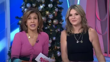 Jennifer Miller Heart Necklace worn by Hoda Kotb as seen in Today with Hoda & Jenna on November 29, 2022