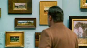 Painting by Tom Roberts as seen in Poker Face movie