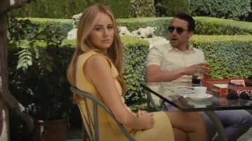 Sandro Cannelle Dress worn by Willa Ferreyra (Justine Lupe) as seen in Succession (S03E09)