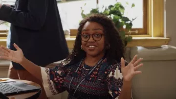 Ba&Sh Mandie Dress worn by Janine Teagues (Quinta Brunson) as seen in Abbott Elementary (S01E03)