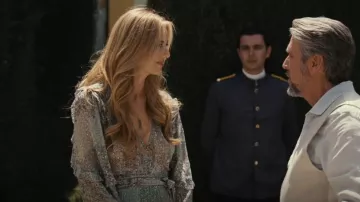Ba&sh Oriane Dress worn by Willa Ferreyra (Justine Lupe) as seen in Succession (S03E09)