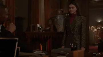 Zara Jacquard Blazer worn by Lissa Dragomir (Daniela Nieves) as seen in Vampire Academy (S01E09)
