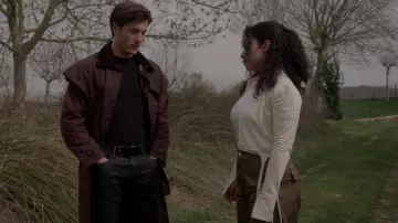 Bershka Satin Cargo Pocket Detail Pants worn by Rose Hathaway (Sisi Stringer) as seen in Vampire Academy (S01E10)