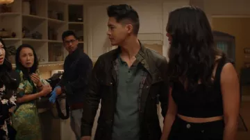 Belstaff Fieldmaster Jacket worn by Henry Yan (Eddie Liu) as seen in Kung Fu (S03E08)