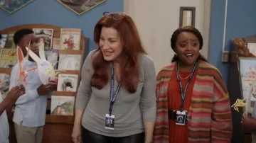 Zara Longline Striped Knit Cardigan worn by Janine Teagues (Quinta Brunson) as seen in Abbott Elementary (S01E07)