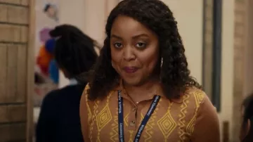 Urban Outfitters Bryce Po­lo worn by Janine Teagues (Quinta Brunson) as seen in Abbott Elementary (S01E11)