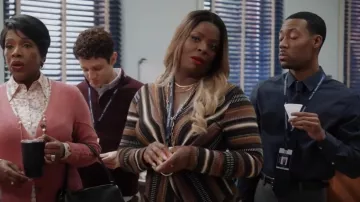 Maeve Striped Wrap Maxi Dress worn by Ava Coleman (Janelle James) as seen in Abbott Elementary (S01E07)