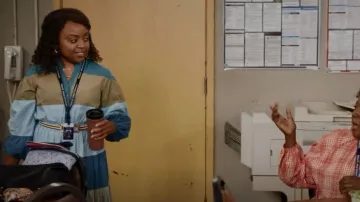 Forever That Girl Tiered Col­or­blocked Maxi Dress worn by Janine Teagues (Quinta Brunson) as seen in Abbott Elementary (S01E11)