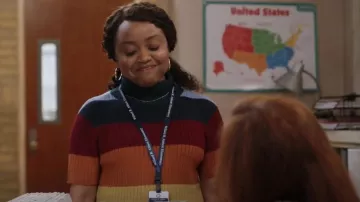 Staud Lilou Top worn by Janine Teagues (Quinta Brunson) as seen in Abbott Elementary (S01E08)